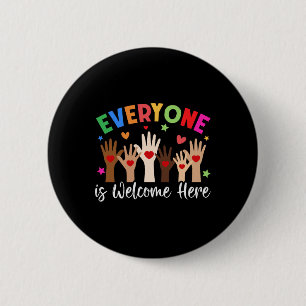Iedereen is hier welkom Idaho leraar Ronde Button 5,7 Cm