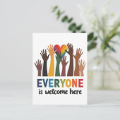 Iedereen is hier welkom, Idaho Onderwijzer Feestdagenkaart (Staand voorkant)