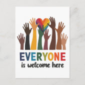 Iedereen is hier welkom, Idaho Onderwijzer Feestdagenkaart (Voorkant)