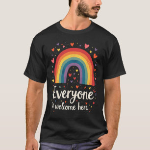 Iedereen is hier welkom Idaho Onderwijzer Pride Re T-shirt