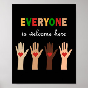Iedereen is hier welkom Idaho Teacher Equality Di Poster