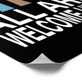 Iedereen is hier welkom Iedereen hier is welkom Poster (Hoek)