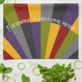 Iedereen is hier welkom in Sunrise Kitchen Tea Tow Theedoek (Gevouwen)