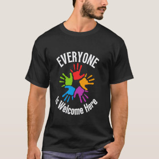 Iedereen is hier welkom Inclusieve diversiteit ond T-shirt