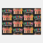 Iedereen is hier welkom inpakpapier vel (Voorkant)