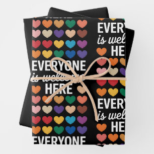Iedereen is hier welkom LGBTQ Inpakpapier Vel