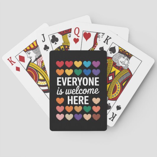 Iedereen is hier welkom LGBTQ Pokerkaarten (Achterkant)