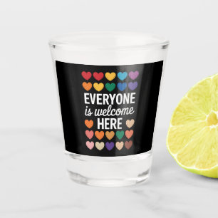 Iedereen is hier welkom LGBTQ Shot Glas