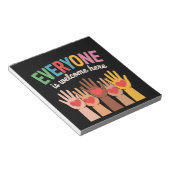 Iedereen is hier welkom notitieblok (Schuin)