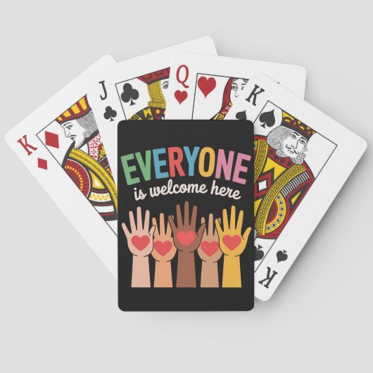 Iedereen is hier welkom pokerkaarten (Achterkant)