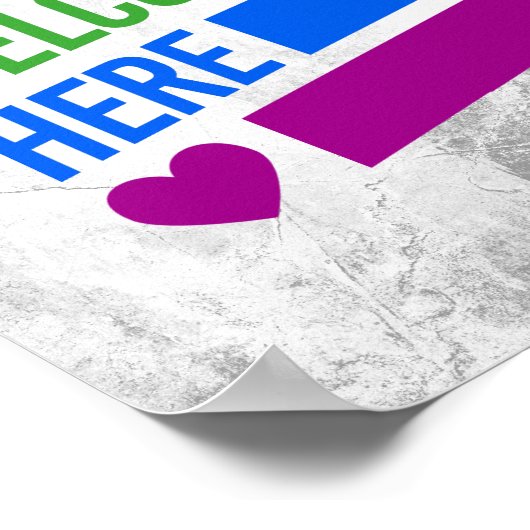 Iedereen is hier welkom poster (Hoek)