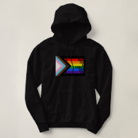 Iedereen is hier welkom (Progress Pride) Vlag