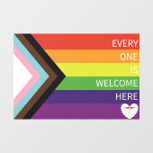 Iedereen is hier welkom raamsticker (Vel)