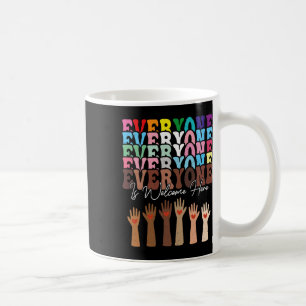 Iedereen is hier welkom Retro Groovy Diversity Te Koffiemok