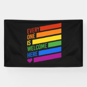 Iedereen is hier welkom spandoek (Horizontaal)