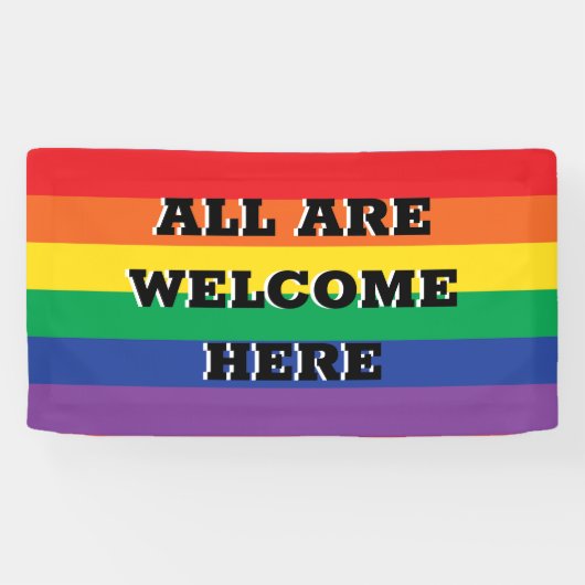 Iedereen is hier welkom spandoek (Horizontaal)