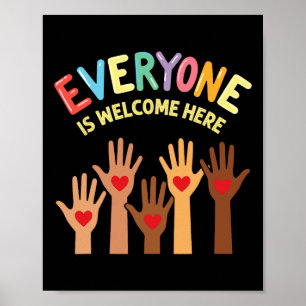 Iedereen Is Hier Welkom Steun En Solidariteit Poster