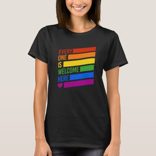 Iedereen is hier welkom t-shirt (Voorkant)