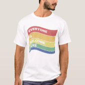 Iedereen is hier welkom. t-shirt (Voorkant)