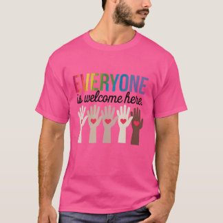 Iedereen is hier welkom t-shirt