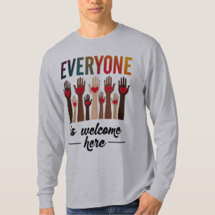 Iedereen is hier welkom - USA Diversiteit & Eenhei T-shirt