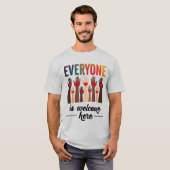 Iedereen is hier welkom - USA Diversiteit & Eenhei T-shirt (Voorkant volledig)