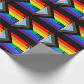 Iedereen is hier welkome vlag (Progress Pride) Cadeaupapier (Hoek)