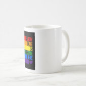 Iedereen is hier welkome vlag (Progress Pride) Koffiemok (Voorkant rechts)