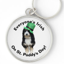 Iedereen is Iers op St. Paddy's Day schattige hond