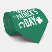Iedereen Is Iers Op St. Patrick's Dag Groene Ties Stropdas (Opgerold)