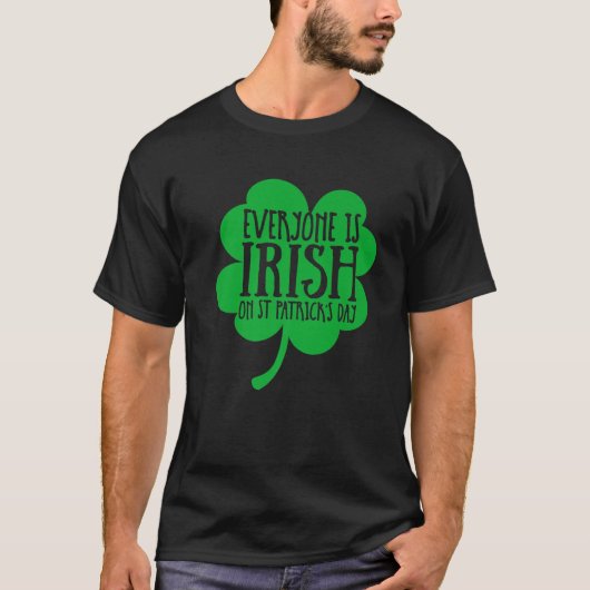 Iedereen is Iers op St Patricks Day Patrick Graph T-shirt (Voorkant)