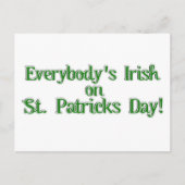 Iedereen is Iers...Tekst Afbeelding Briefkaart (Voorkant)