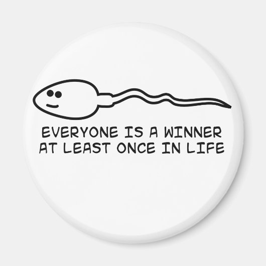 Iedereen is minstens één keer winnaar! magneet (Voorkant)