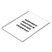 Iedereen is mooi op zijn eigen unieke manier notitieboek (Linkerzijde)