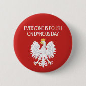 Iedereen is Pools op Dyngus Day Button (Voorkant)