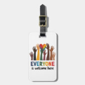 Iedereen is van harte welkom hier Idaho Teacher Bagagelabel (Voorkant verticaal)