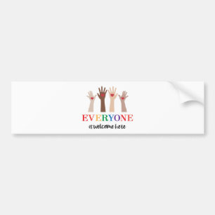 Iedereen is van harte welkom hier Idaho Teacher Bumpersticker