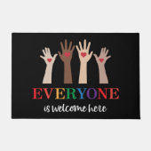 Iedereen is van harte welkom hier Idaho Teacher Deurmat (Voorkant)