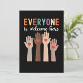 Iedereen is van harte welkom hier Idaho Teacher Kaart (Staand voorkant)