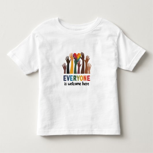 Iedereen is van harte welkom hier Idaho Teacher Kinder Shirts (Voorkant)