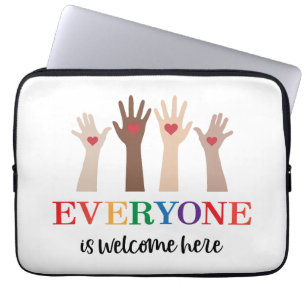 Iedereen is van harte welkom hier Idaho Teacher Laptop Sleeve