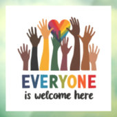 Iedereen is van harte welkom hier Idaho Teacher Raamsticker (Vel 3)