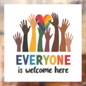 Iedereen is van harte welkom hier Idaho Teacher Raamsticker (Vel 2)