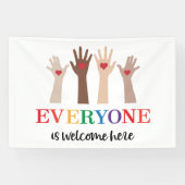 Iedereen is van harte welkom hier Idaho Teacher Spandoek (Horizontaal)