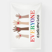 Iedereen is van harte welkom hier Idaho Teacher Spandoek (Verticaal)