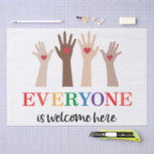 Iedereen is van harte welkom hier Idaho Teacher Tissuepapier (Craft)