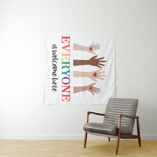 Iedereen is van harte welkom hier Idaho Teacher Wandkleed (In Situ (horizontaal))