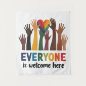 Iedereen is van harte welkom hier Idaho Teacher Wandkleed (Voorkant)