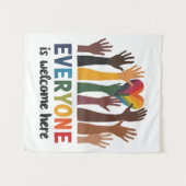 Iedereen is van harte welkom hier Idaho Teacher Wandkleed (Voorkant (horizontaal))