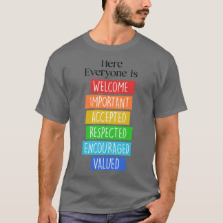 Iedereen is welkom bij Idaho Teacher 1 T-shirt
